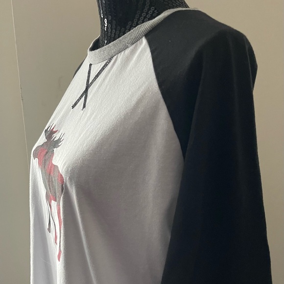 Mountain Ridge Moose Baseball Style Pj Top Size Medium - Picture 2 of 9